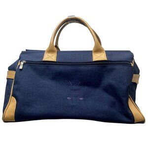 Tags by Lanig Golf Bag Navy Blue Duffle Embroidered Crest Travel Sports Luggage